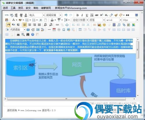 绿萝软文编辑器使用教程