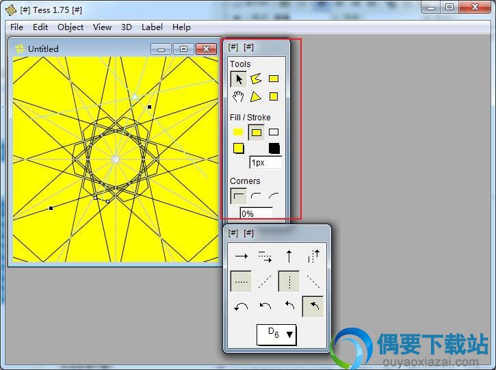 在右侧选择工具绘制图形