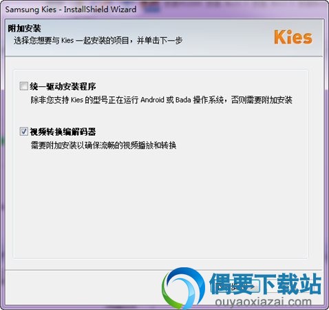 选择要附带的安装程序