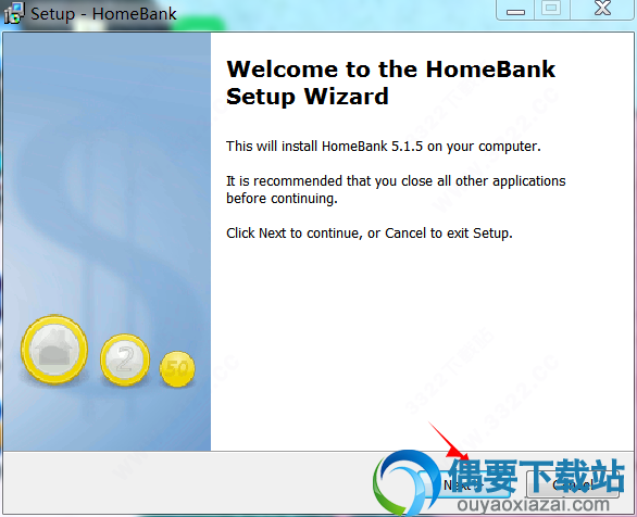 在弹出的页面窗口中点击next按钮