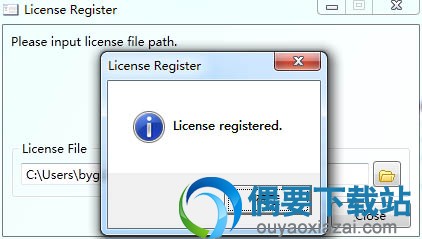 点击Register按钮注册成功