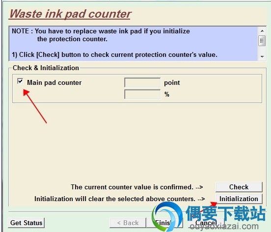 而后点清零计数器 Initialize