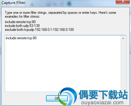 点击 Capture filter