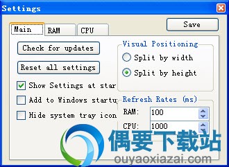 RAM CPU Taskbar中文汉化版