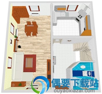 Room Arranger制作的室内装修设计效果图1