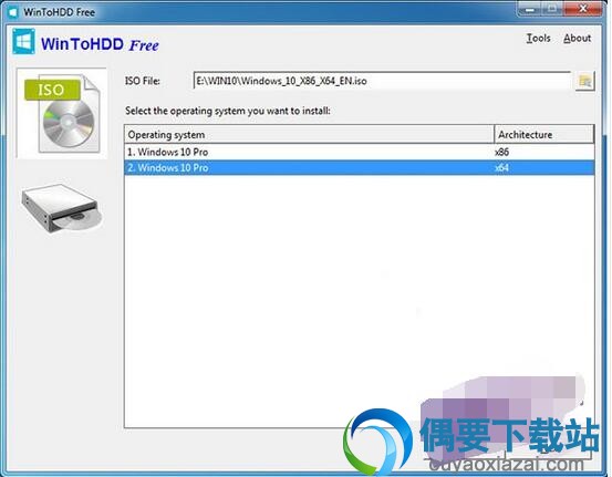 点击 ISO file 右方的小图标来选择你下载的 Windows 镜像