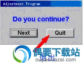 点击OK退出Epson me打印机清零完毕