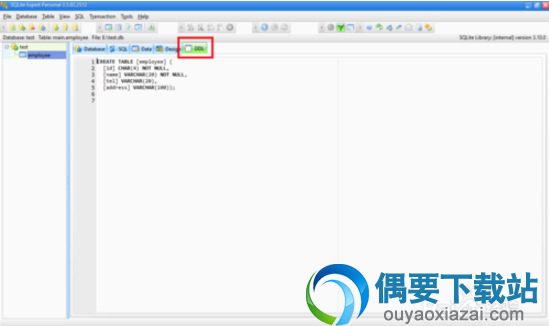 点击上方的 DLL 可以看到表结构的 Sql 语句脚本