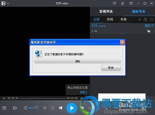 安装webm解码器