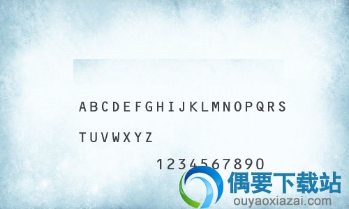 OCR-B 10 BT.ttf字体效果演示2