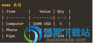 使用表格