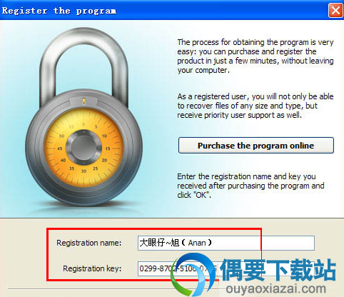 输入magic excel recovery注册码