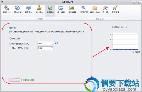 设置每天上网的时间