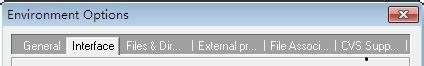 进入Interface选项卡