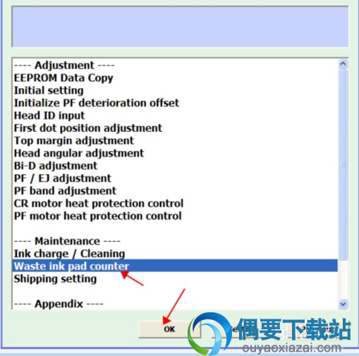 选择 waste ink pad countet