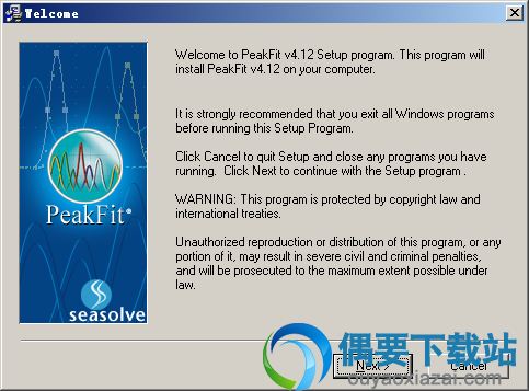 打开peakfit安装程序