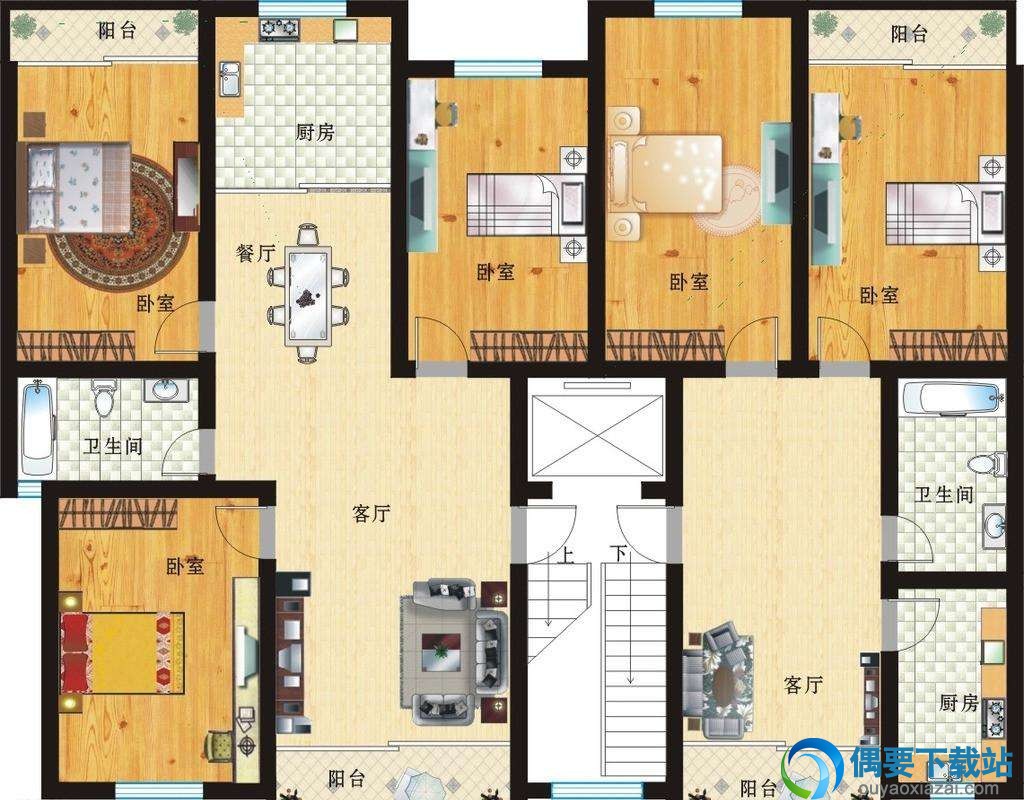 彩色户型图预览