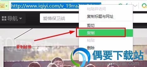 在浏览器上复制视频的播放地址