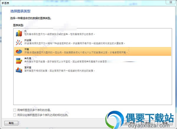 单击饼图