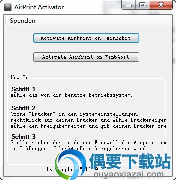 打开airprint activator软件