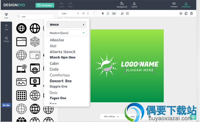 添加图标，形状与文字
