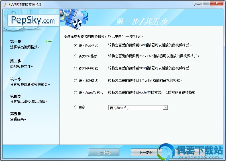 FLV视频转换专家4.3主界面截图