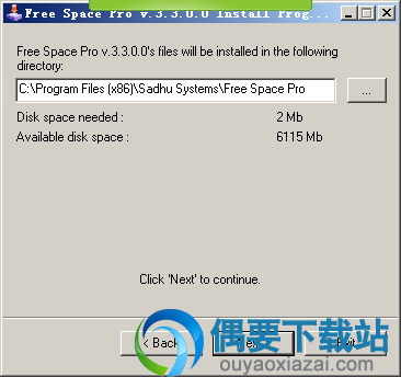 选择Free space安装路径