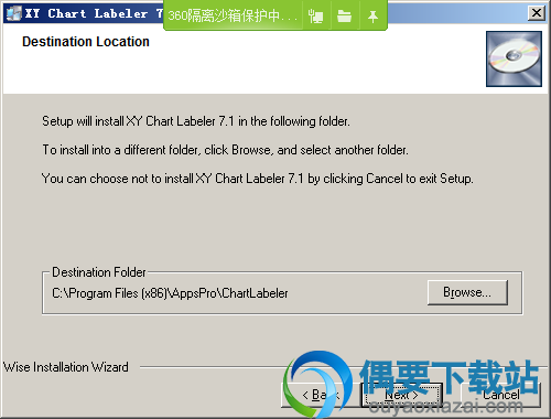 选择XY Chart Labeler安装路径