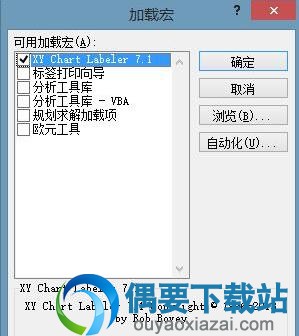选择XY Chart Labeler