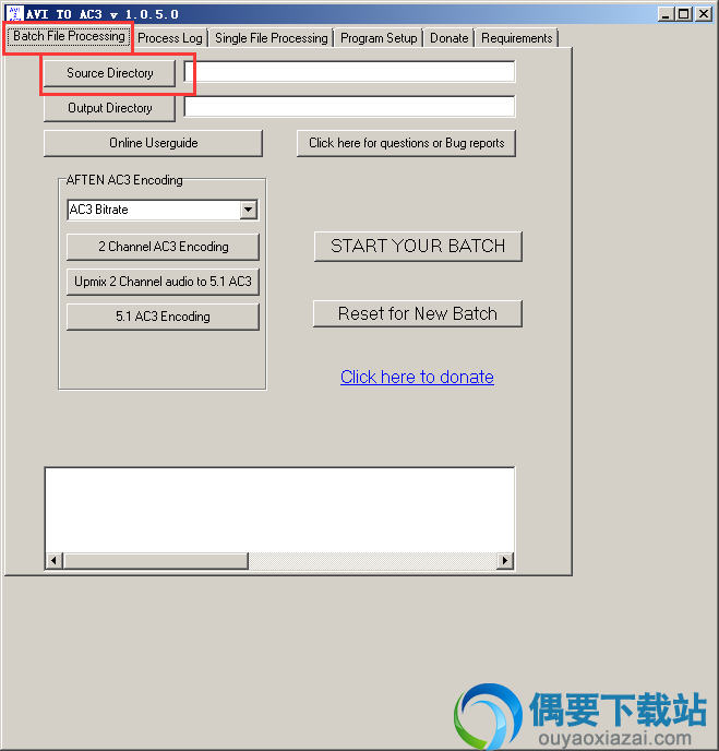 点击Batch File Processing选项
