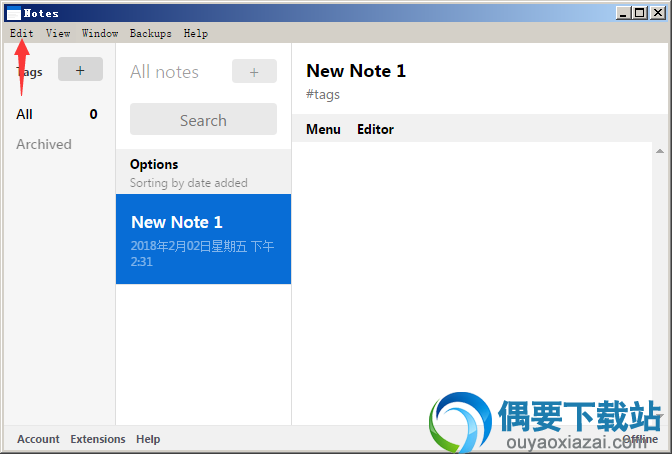 edit菜单