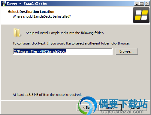 选择SampleDecks软件安装目录