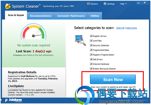 点击scan now