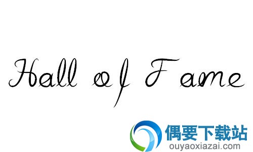 Hall Of Fame 字体样张