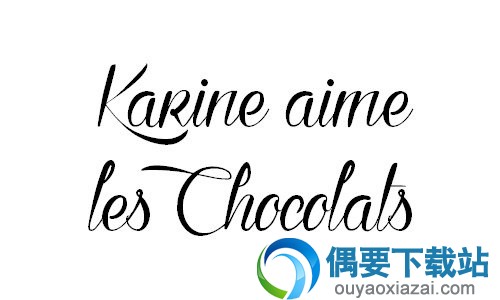 Karine Aime Les Chocolats 字体样张