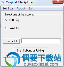 文件分割合并工具 绿色版下载_Original File Splitter