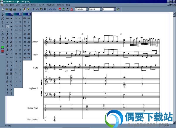 GVOX Encore5.0五线谱软件主界面截图