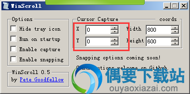 Cursor Capture处进行设置