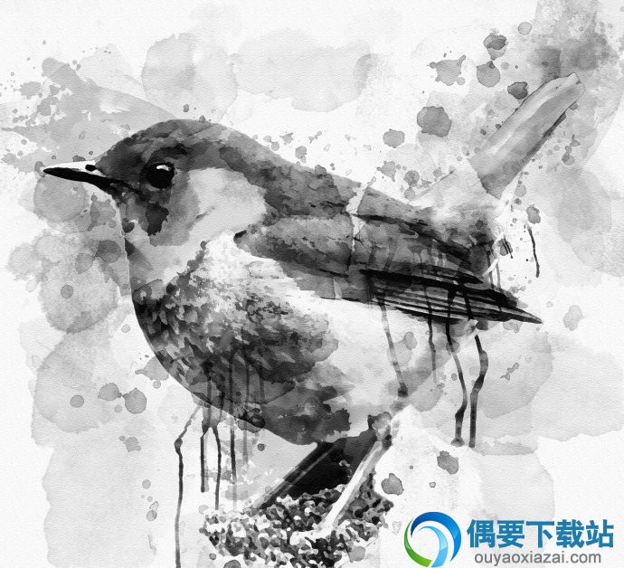 转换的水墨画作品展示