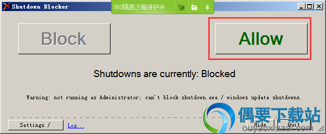 点击右侧的Allow
