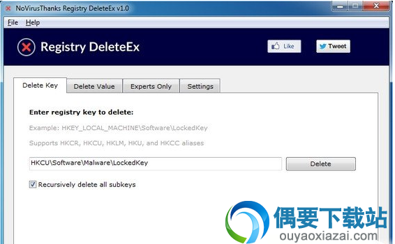 Registry DeleteEx 1.0下载_注册表删除工具