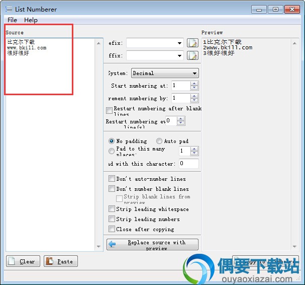 打开List Numberer软件