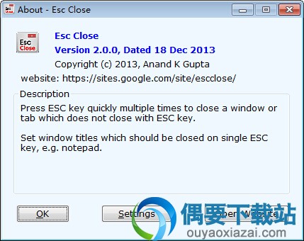 Esc Close免费下载_用Esc键关闭窗口工具