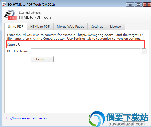 将 URL 或者 HTML 代码填入到输入框内