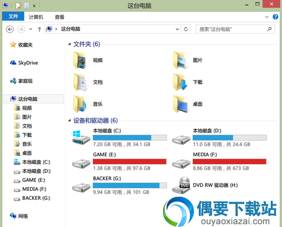 原生 Windows 8.1 的样式