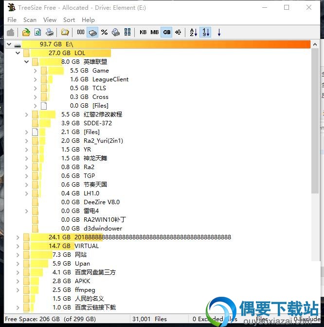 Tree Size Free_文件夹排序空间占用查看软件