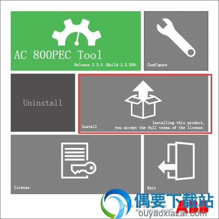 点击install