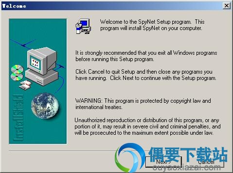 打开spynet sniffer安装文件