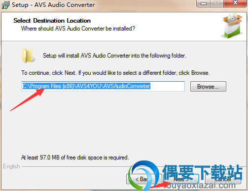 选择文件所在位置，点击“next”