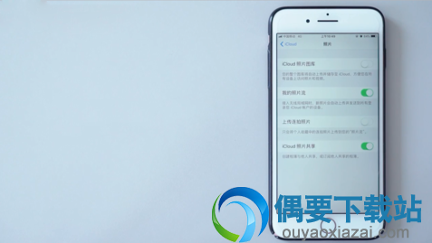 把“照片”界面中的“我的照片流”打开